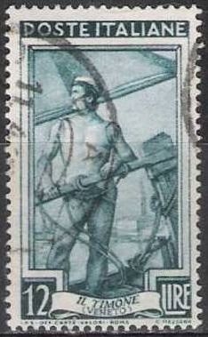 z vendido Italia 1950 Scott 555 Sello º Oficios Il Timone Veneto 12L Timbre Italie Italy Stamp Francobollo 